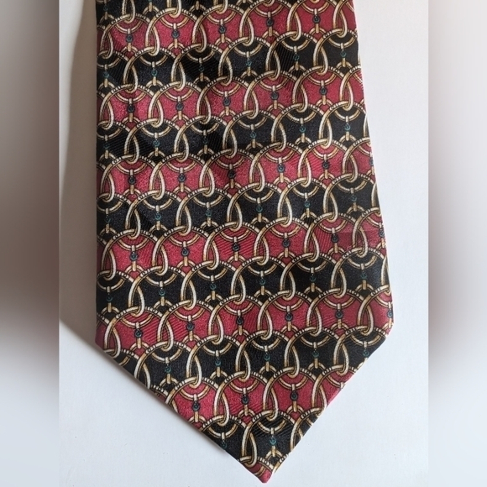 Men's Collection Adam Test Ink Luxury Red, Gold‎ & Black Necktie
